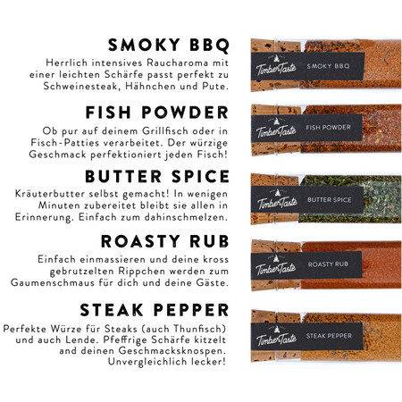 2. Bild von 5x BBQ Grillgewürze - Bestseller Geschenkset Genusspaket für Männer