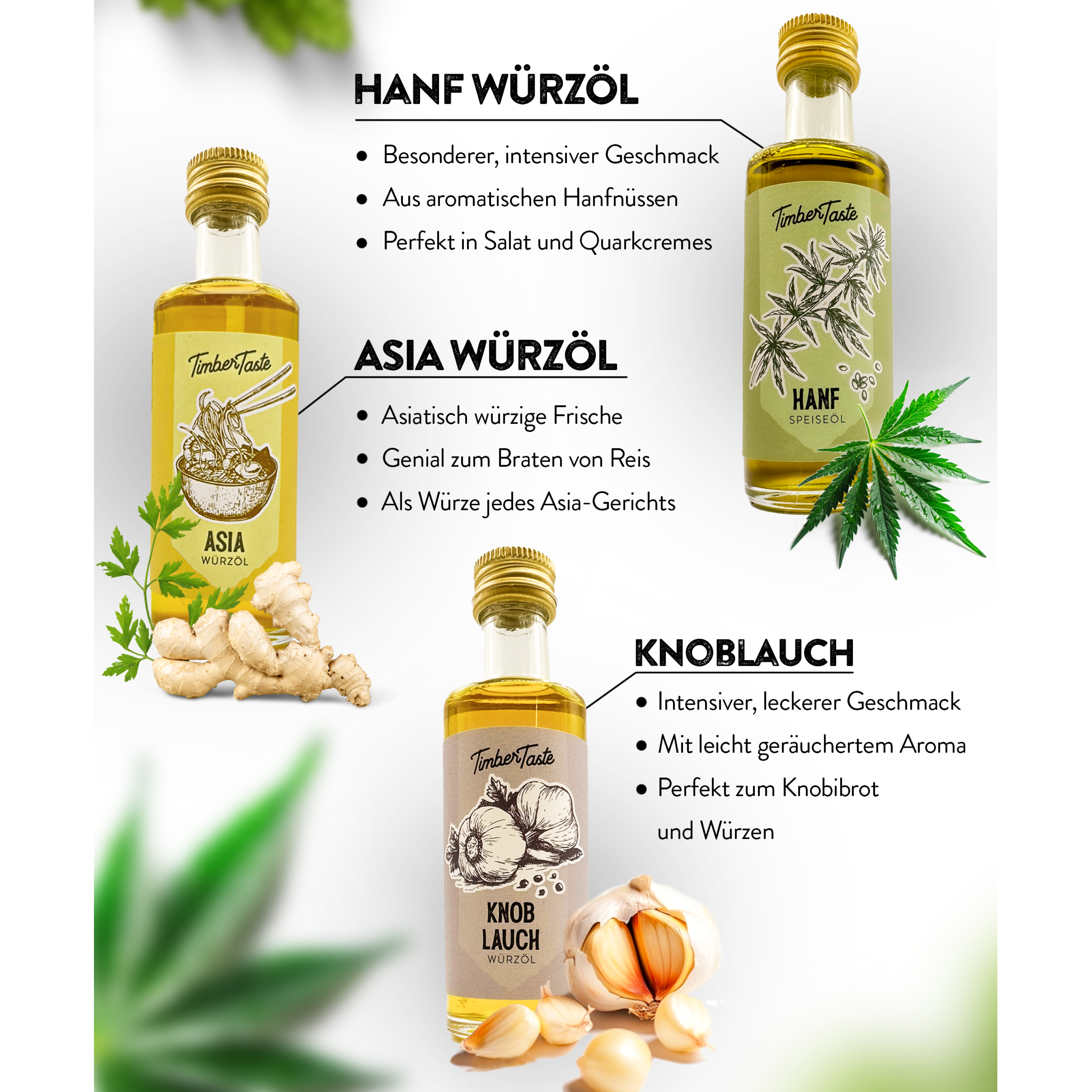 5x50ml ERLESENE Öle - Geschenkset Genusspaket für Männer