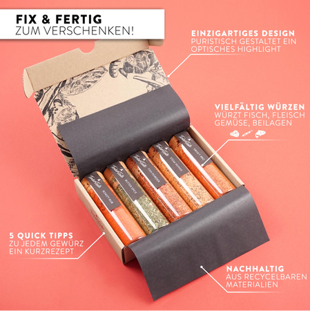 4. Bild von 5x BBQ Grillgewürze - Bestseller Geschenkset Genusspaket für Männer